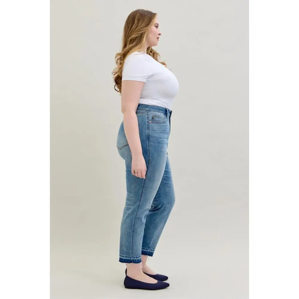 Classic High-Rise Straight Leg Jeans - Light Blue - Picture 9 of 13